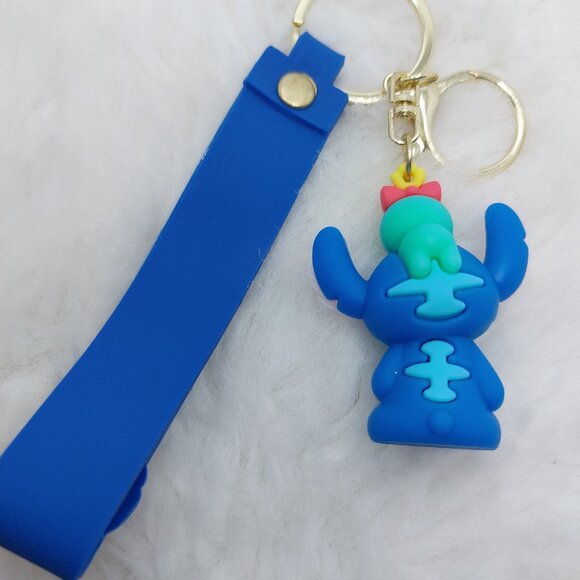 2/$25 Stitch and Scrump keychain wrist strap lanyard with 'Stitch' - Picture 2 of 6